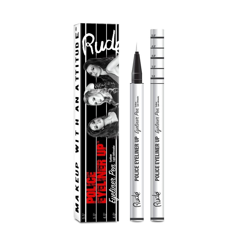 Rude Cosmetics Police Eyeliner Up Eyeliner Pen Top Dog Eyeliner Women 0017 oz