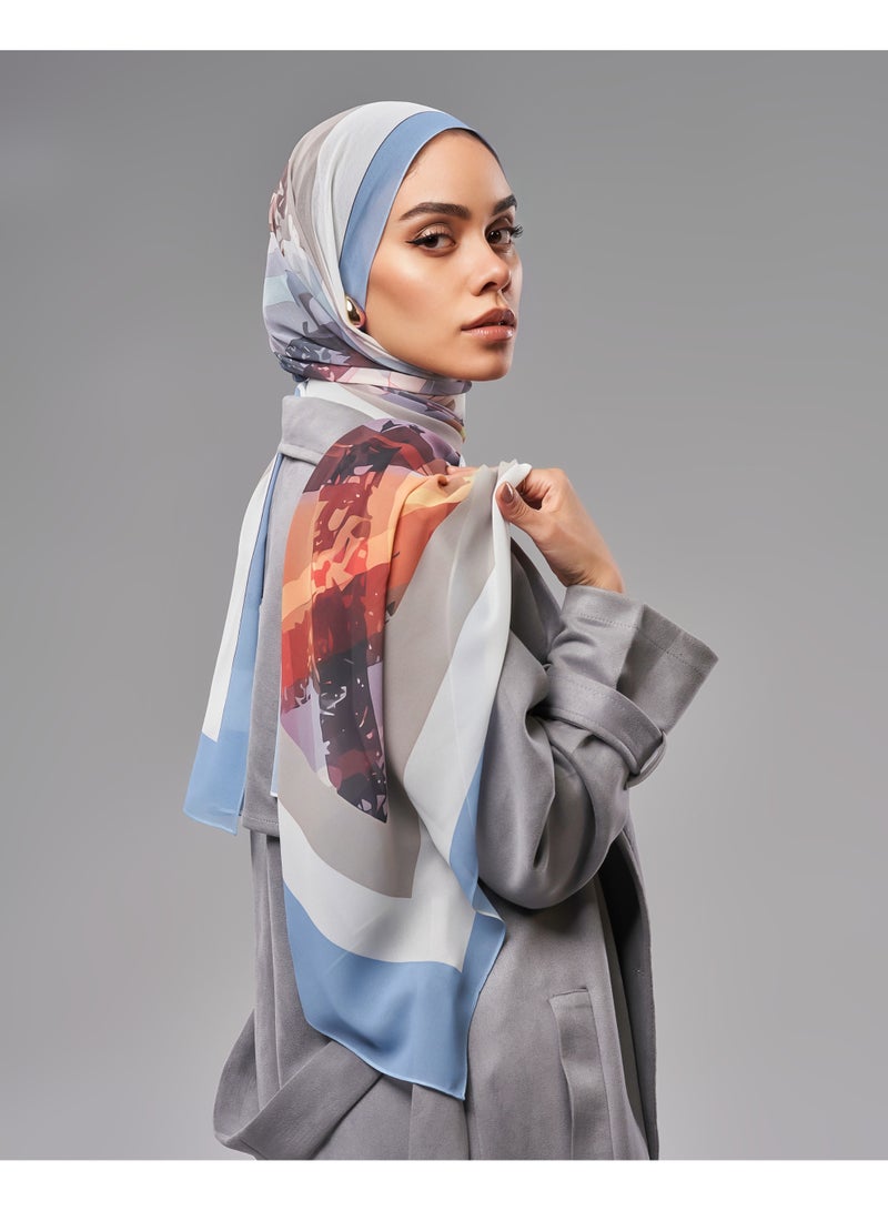 Lavezzi Printed Soft Chiffon Crepe Hijab Scarf for Women – Lightweight Long Muslim Headscarf (8) - Image 5