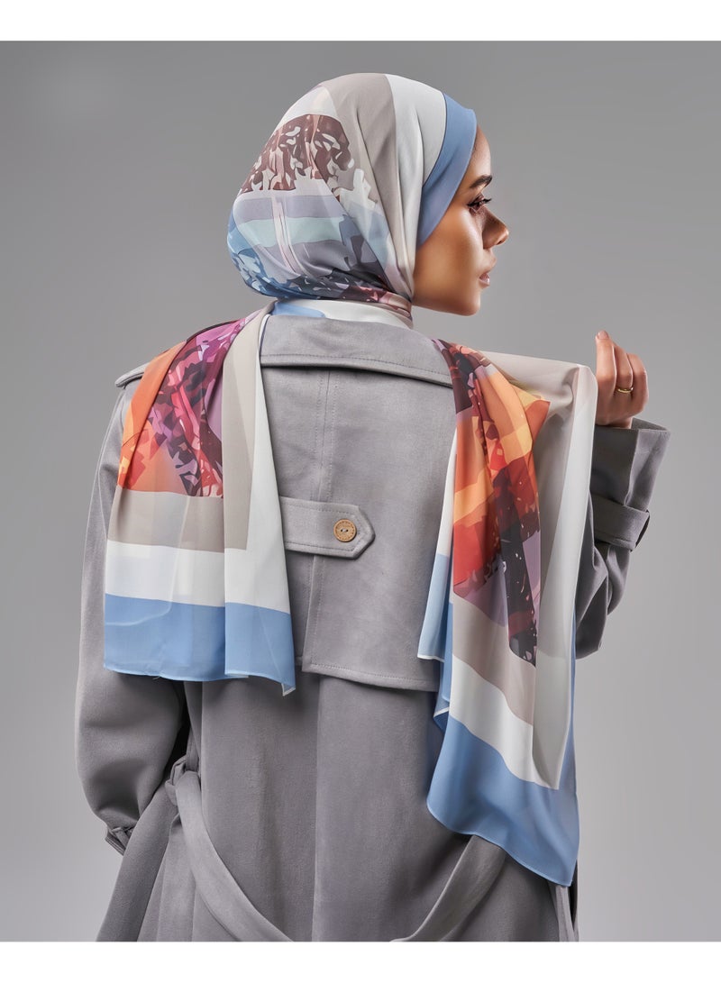 Lavezzi Printed Soft Chiffon Crepe Hijab Scarf for Women – Lightweight Long Muslim Headscarf (8) - Image 4