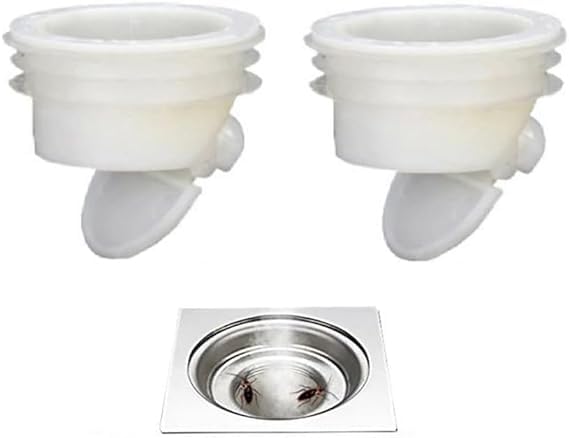 INKAJ INKAJDrain Backflow Preventer Plastic Odor Proof Drainage Trap Sewer Pipe Sealer for Home Bathroom Insert Drain Plug Washing Machine/Drain Cap/Drain Cover/Drain Hoses/Insect Repellent (3)  - Image 1