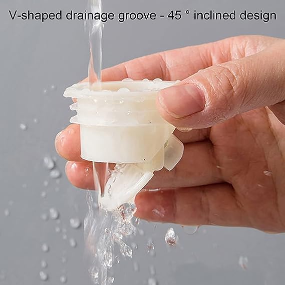 INKAJ INKAJDrain Backflow Preventer Plastic Odor Proof Drainage Trap Sewer Pipe Sealer for Home Bathroom Insert Drain Plug Washing Machine/Drain Cap/Drain Cover/Drain Hoses/Insect Repellent (3)  - Image 4
