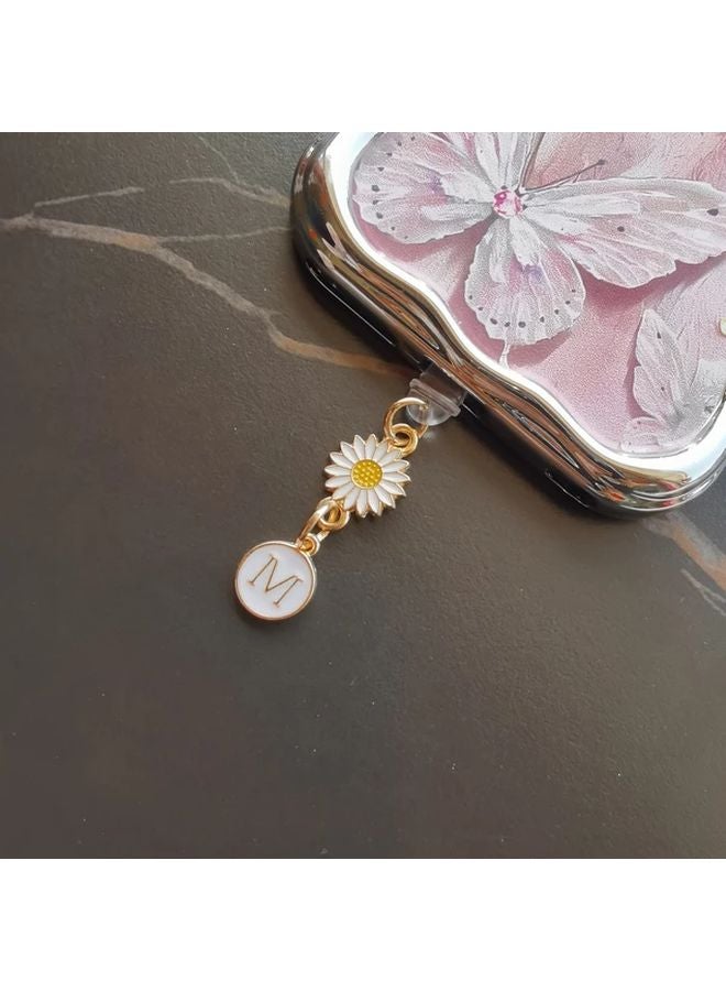 Creative Daisy Sunflower Letter Mobile Phone Dust Plug for iPhone Interface Perfect Gift for Girls and Mothers - Image 4