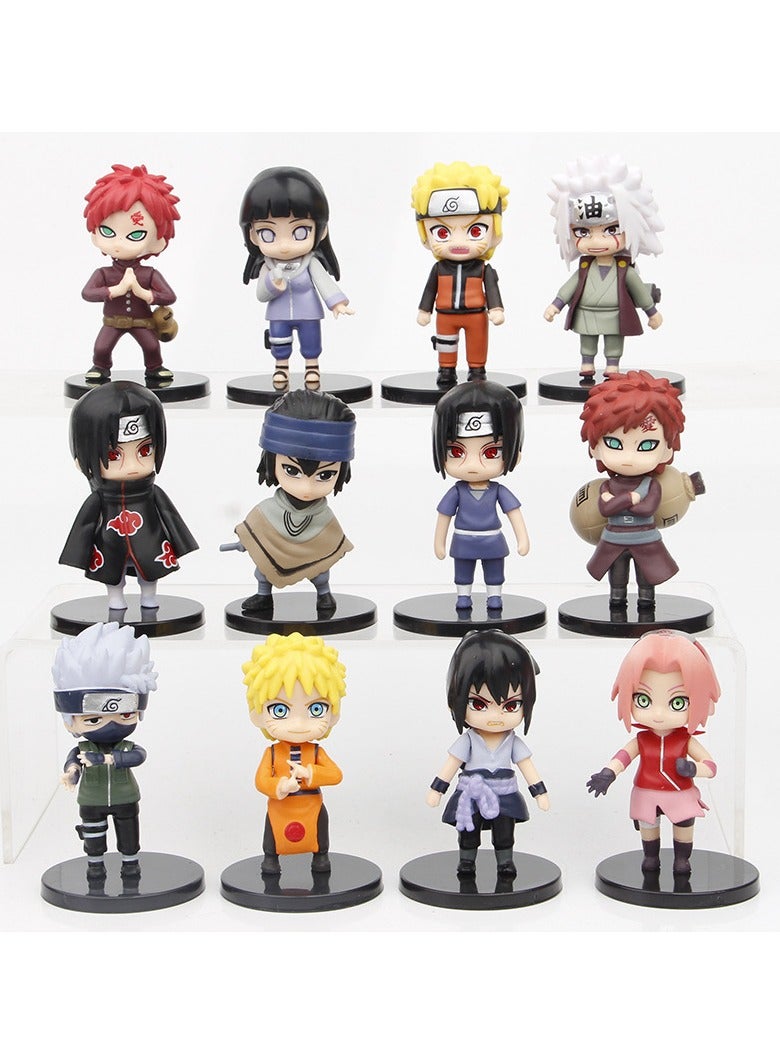 general Naruto Figurine 12 Sakura Naruto Kakashi Q Version of the Doll Model Cake Ornaments - Image 1