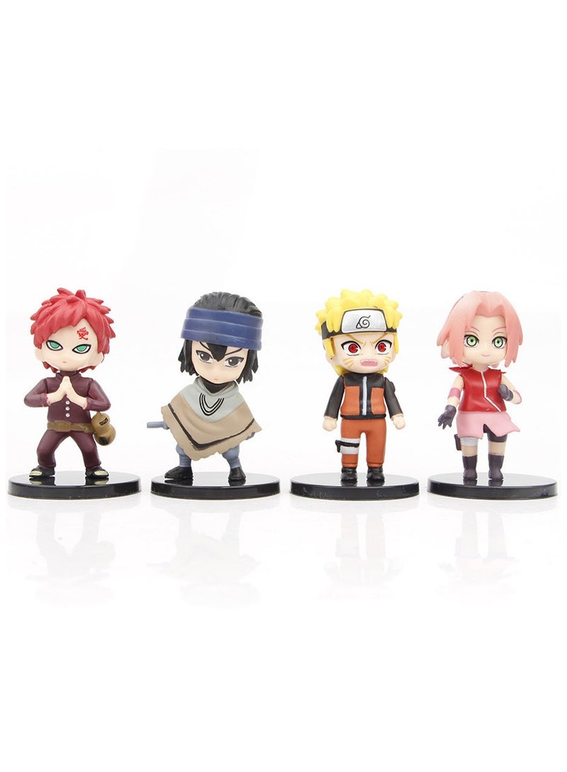 general Naruto Figurine 12 Sakura Naruto Kakashi Q Version of the Doll Model Cake Ornaments - Image 4