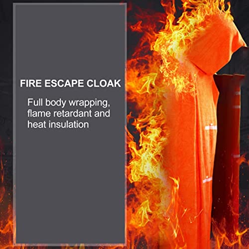 FOLOSAFENAR Fire Survival Safety Blanket , Full Body Fireproof Cloak , Flame Retardant Heat Insulation , Fire Escape Suit for Household(L) , Large - Image 4