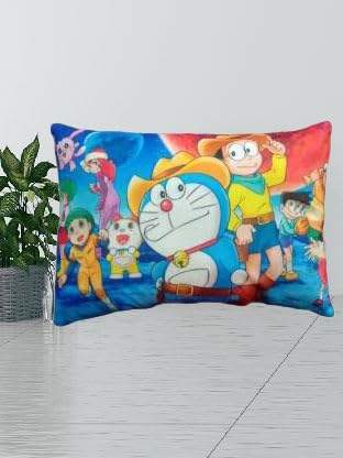 NKK PNP NKK PNP Super Soft Cotton Kids Pillow for Sleeping and Play ActivityKids Cushion for Infants Toddlers 1 Month to 5 Year Olds Keeps Head Comfortable Adorable Cartoon Prints Doremon  - Image 1
