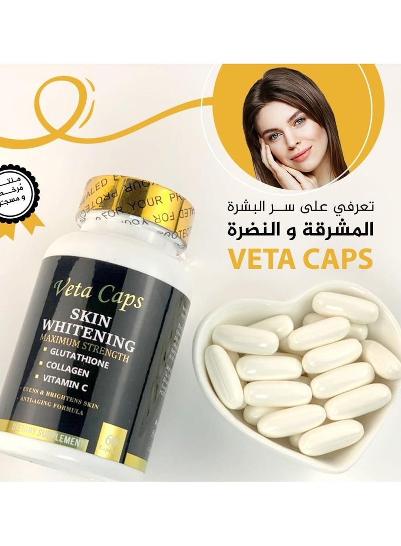 Veta Caps Cápsulas de glutatión Vita para blanquear la piel y unificar el color. - Image 2