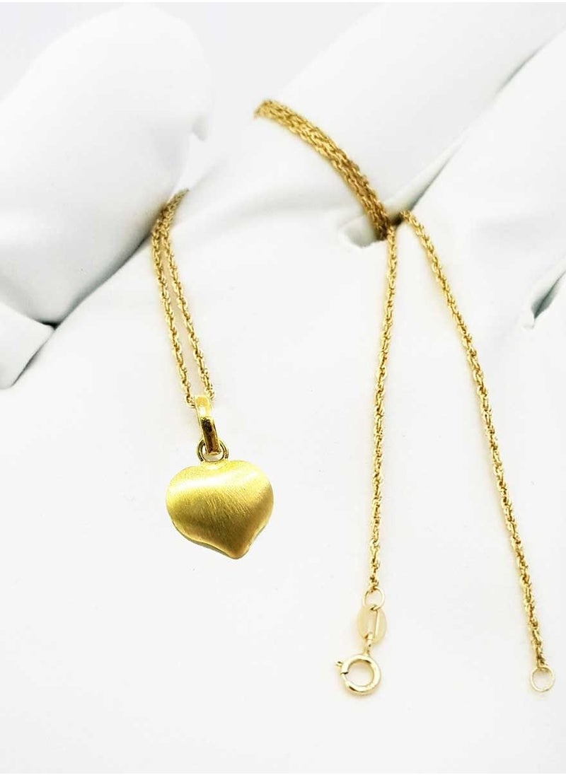 Hamsa.ae - 18K Pure Gold Heart Design Necklace - Image 1