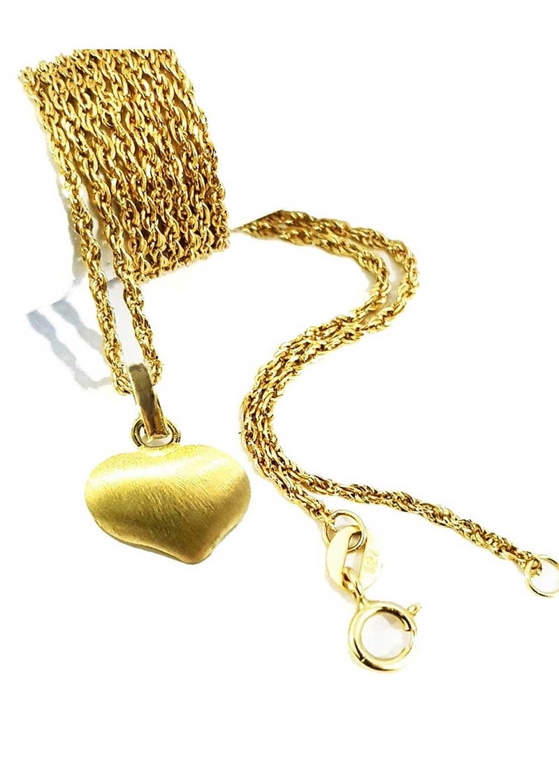 Hamsa.ae - 18K Pure Gold Heart Design Necklace - Image 1