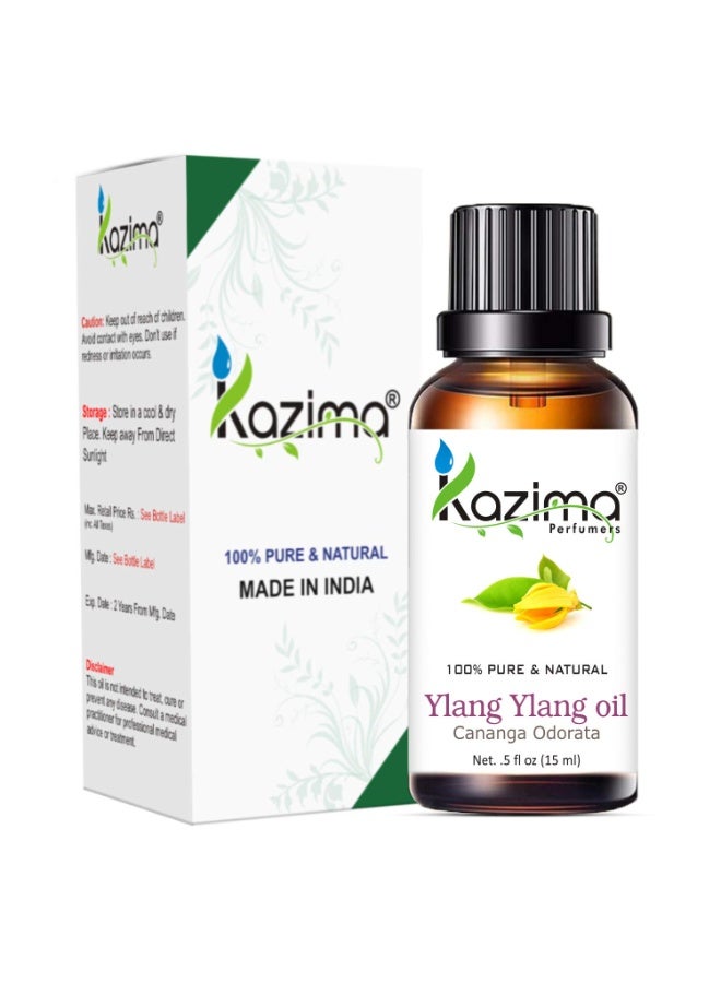 كازيما زيت الإيلنغ العطري من كازيما (KAZIMA) - نقي وطبيعي 100% وغير مخفف، للعناية بالبشرة والشعر (15 مل) - Image 2