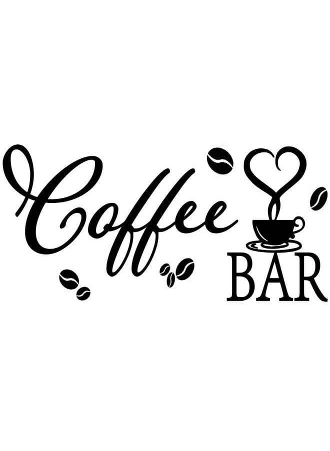 Fencosyn Coffee Bar Removable Vinyl Wall Decals | Kitchen & Office Decor | Coffee Bar Sign - Image 1