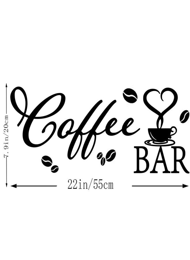 Fencosyn Coffee Bar Removable Vinyl Wall Decals | Kitchen & Office Decor | Coffee Bar Sign - Image 3