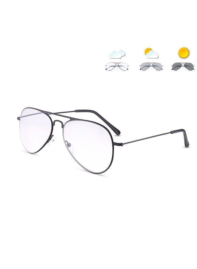 MIRYEA Aviator Photochromic Progressive Multifocus Reading Glasses Multifocal Transition Sun Readers for Men Women UV Protection Sunglasses Blue Light Blocking Computer Eyeglasses Anti Glare Eyewear - Image 4