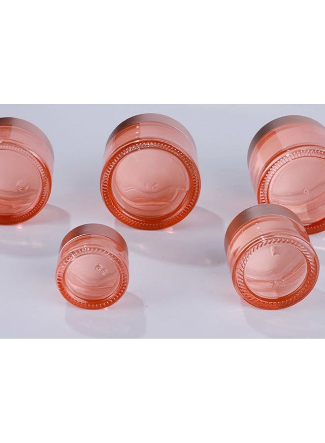 Healthcom 4 Packs 2 Oz/60ml Empty Jars Pink Glass Cosmetic Jar Pot Bottles with Rose Gold Lids Refillable Cosmetic Container Eye Cream Jar Pot Vials for Makeup Lotion Face Eyeshadow Lip Balms - Image 5