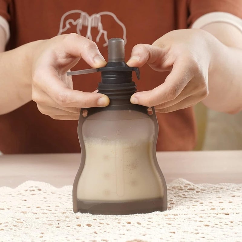 haakaa Silicone Yummy Pouch Sippy Spout Adaptor Compatible haakaa Yummy Pouches and Milk Storage BagsNot Compatible with Other Brands - Image 5