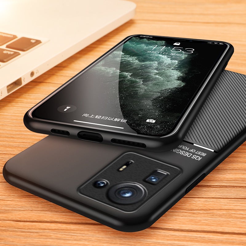 Suitable for Xiaomi Mix4 Phone Case, Textured Series, Magnetic Car Mount, Anti-Drop, Full Edge Protection, Creative, Dirt-Resistant, Magnetic Car Mount - Image 3