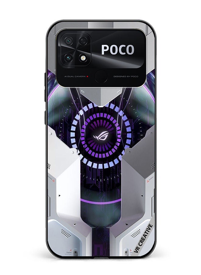VR CREATIVE Protective Case Cover For Xiaomi Poco C40 Republic Of Gamers Logo Design Multicolour - Image 1