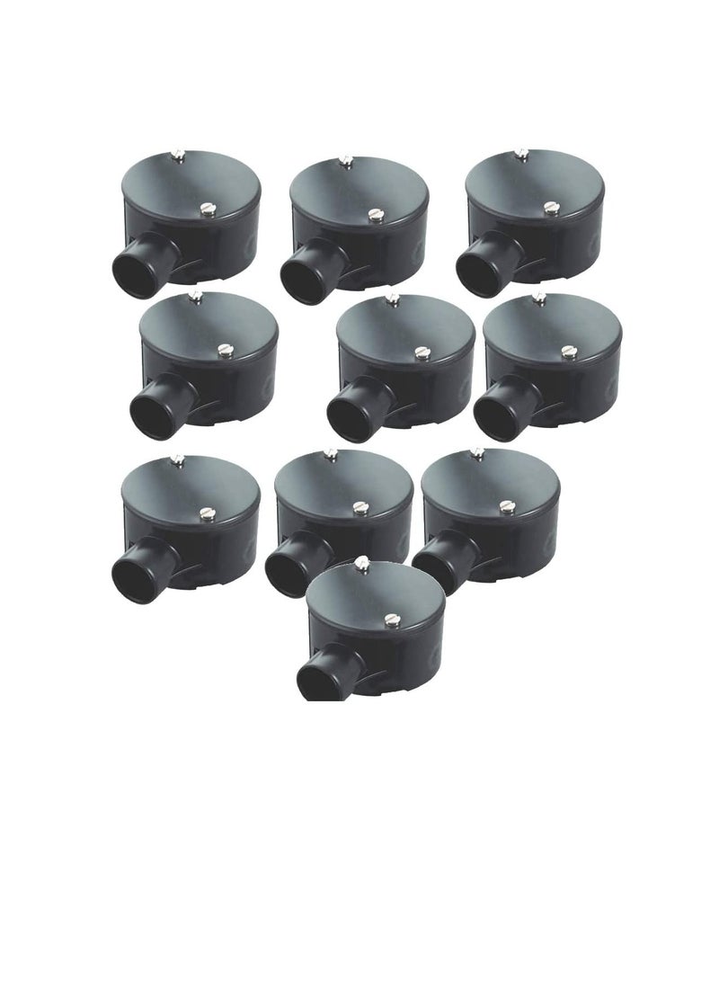 PVC Electrical Conduit Pipe & Fittings for Indoor and Outdoor Electrical Wiring and Cabling (Pack of 10) (20mm, Junction 1 Way)  - Image 1