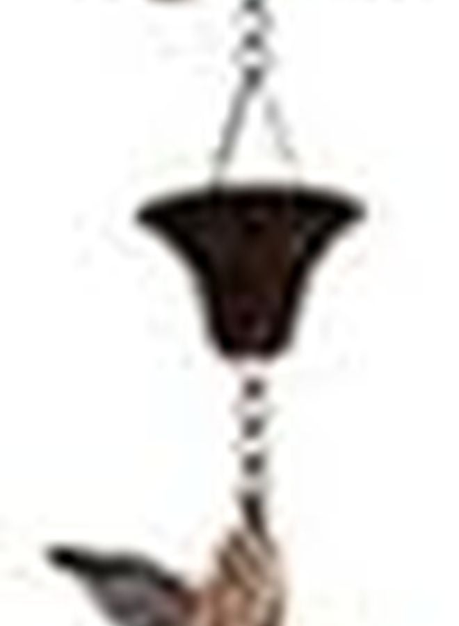 Brown Copper Rain Chain 8 5 Ft For Gutter Drainage Garden Patio Outdoor Water Feature - Image 2