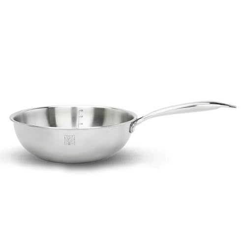 Earthy Fables Triply Stainless Steel Wok, 20cm, 1.5Ltr, 0.86kg, Frypan/Noodles/Curry/Rice, Food Safe, No Chemical Coating, Easy to Clean & Rust Resistant, Stove & Induction Bottom - Image 1