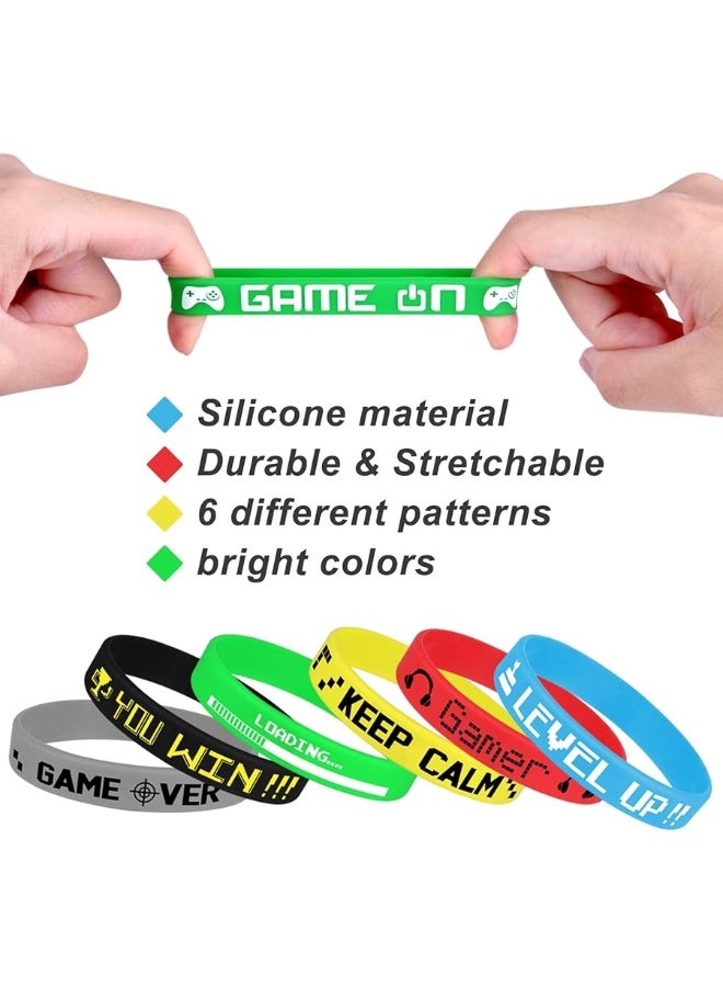 TUPARKA 18 Pcs Video Game Wristbands Rubber Bracelet Game Party Wristbands Supplies for Birthday Party Baby Shower Party Favors 6 Styles - Image 5
