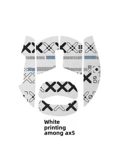 For Mai Con AX5 PRO/AX5 V2 Magnesium Alloy Mouse Anti-slip Sticker Sweat Side Keys AX5 Palm Sticker-Color: One White Print