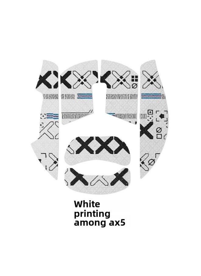 Generic - For Mai Con AX5 PRO/AX5 V2 Magnesium Alloy Mouse Anti-slip Sticker Sweat Side Keys AX5 Palm Sticker-Color: One White Print - Image 1