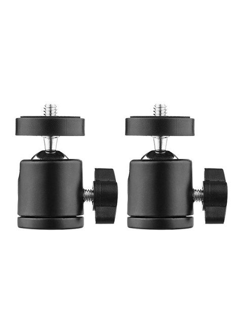 2pcs Mini Swivel Ball Head Tripod Head 360 Degree Rotating Mount Base Adapter with Universal 1/4 Inch Screw Mounts for DSLR ILDC Camera DV Tripod Monopod Light Stand