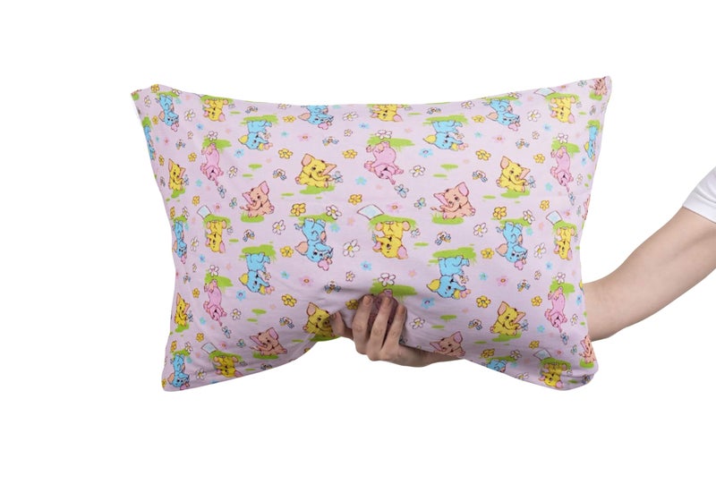 EL FIGO Soft Decorative Cartoon Printed Velvet Pillow Cases (No Filler) (Set of 2) (Standar Size 25 inch * 16 inch) (Pink) - Image 3