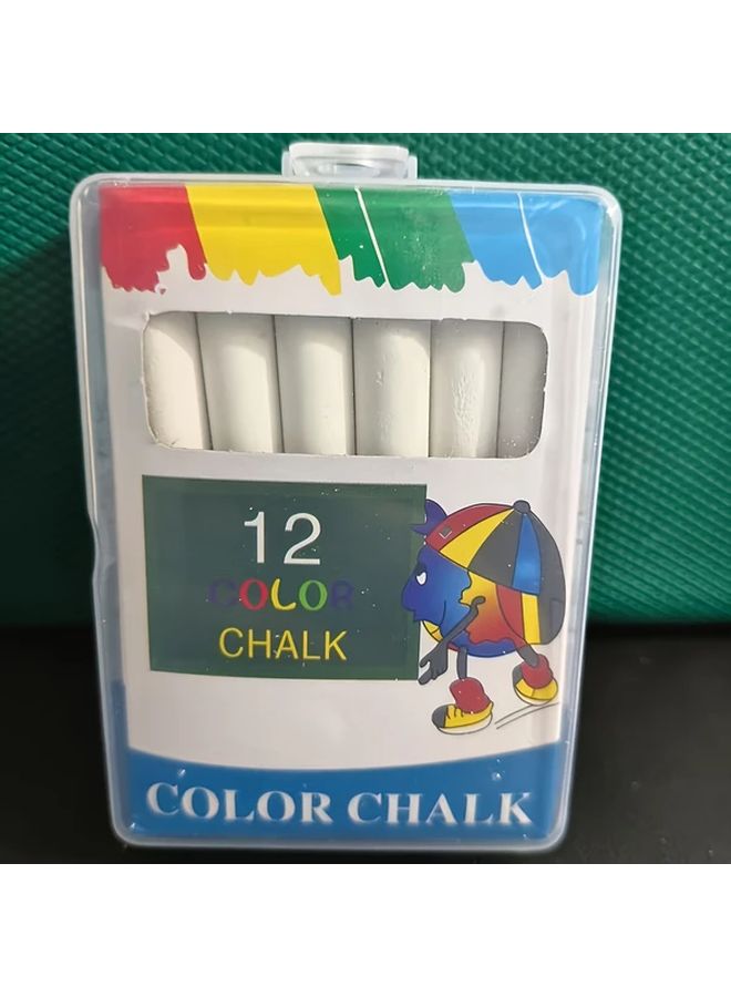 12 White Chalk Sticks Box For Blackboard Whiteboard Writing Drawing - Image 5