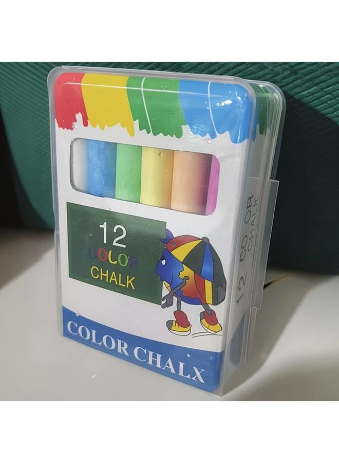 12 White Chalk Sticks Box For Blackboard Whiteboard Writing Drawing - Image 3