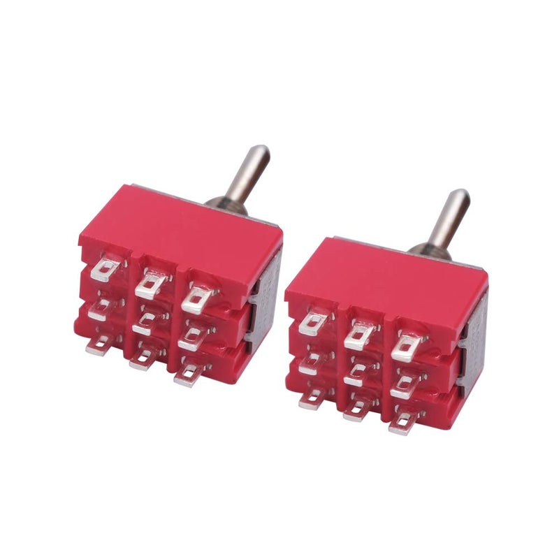 mxuteuk 4pcs MTS-302 9 Terminal 2 Position 3PDT Mini Miniature Toggle Switch Car Dash Dashboard ON/ON 5A 125V 2A 250V - Image 3