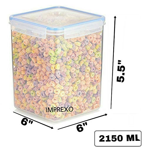 IMPREXO airtight plastic containers for kitchen storage containers for kitchen airtight kitchen containers (Pack of 3, 2150 ML) - Image 2
