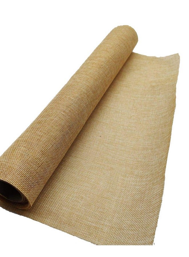 3A Featuretail Synthetic Jute Fabric roll for Bouquet Wrapping, Gift Wrapping, Bags, Basket Making and Jute Material Fabric for Crafts (18 Inch x 5 Yard, Color: Beige, pack of 1), Solid - Image 1