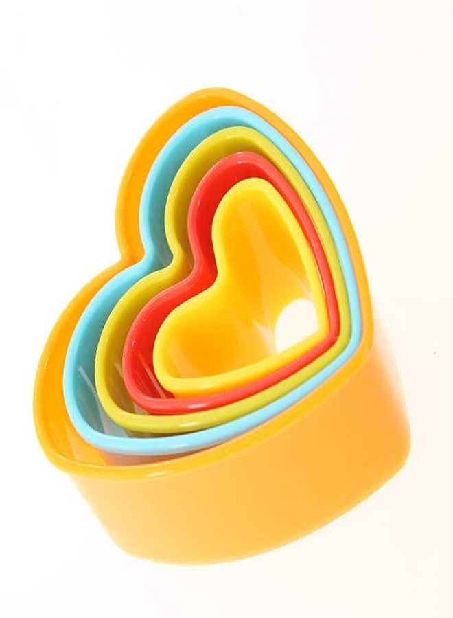 BAKERS 4U قوالب تقطيع البسكويت على شكل قلب من الجانبين بأحجام مختلفة (مجموعة من 5 قطع). - Image 1
