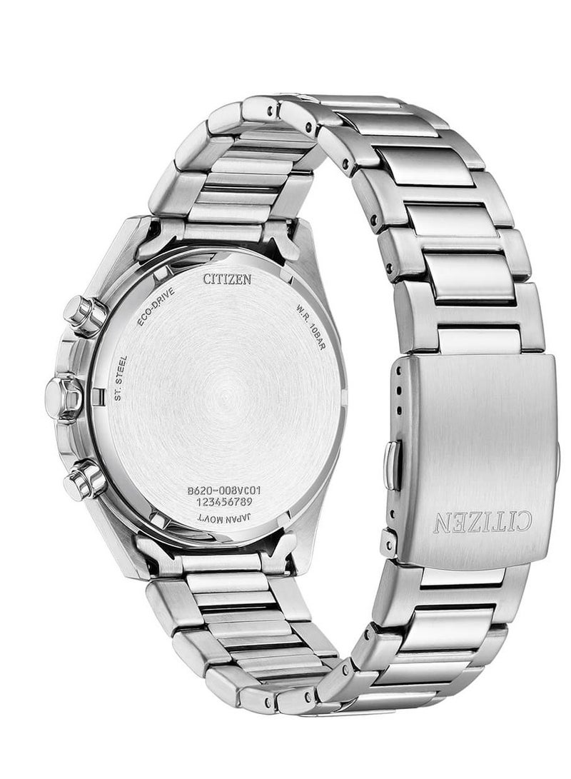 CITIZEN ساعة كواتز تناظرية للرجال من سيتيزن CA4590-81X بحزام من الفولاذ المقاوم للصدأ - Image 2