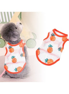 A.M Dog Clothes, Pet Clothes, Summer Thin Vest Style Cute Fruit Design Clothes, Cat Clothes, Breathable, Soft, Small and Medium Dogs, Prevents Shedding, Walking Outing Wear  - Image 1