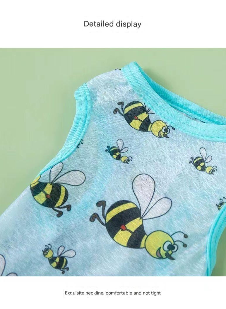 A.M Dog Clothes, Pet Clothes, Summer Thin Vest Style Cute Fruit Design Clothes, Cat Clothes, Breathable, Soft, Small and Medium Dogs, Prevents Shedding, Walking Outing Wear - Image 5