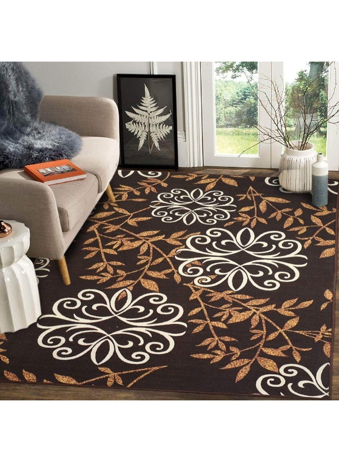 Status سجادة عداء مطبوعة بتقنية 3D لمنطقة النوم/المعيشة/المنزل مع قاعدة مضادة للانزلاق (3 × 5 أقدام - صغيرة، متعددة) - عبوة من 1 - Image 2