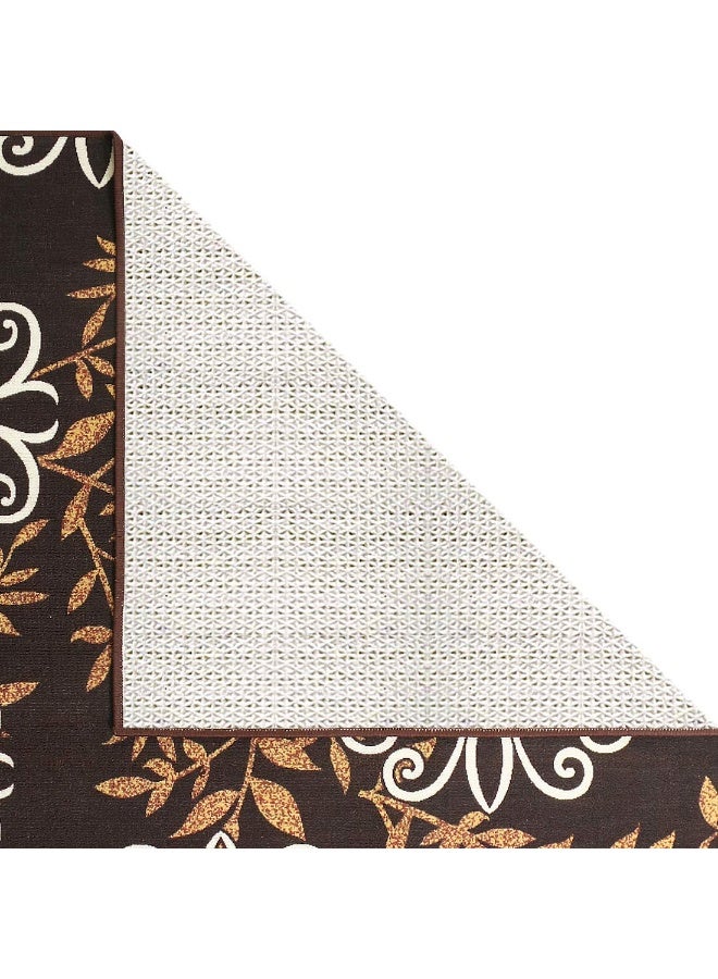 Status سجادة عداء مطبوعة بتقنية 3D لمنطقة النوم/المعيشة/المنزل مع قاعدة مضادة للانزلاق (3 × 5 أقدام - صغيرة، متعددة) - عبوة من 1 - Image 3