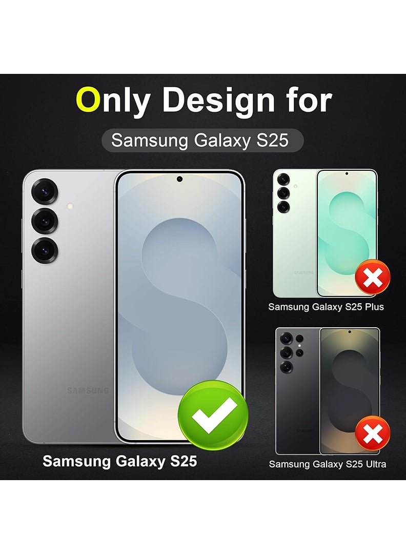 Theodor Samsung Galaxy S25 3 Pcs Camera Lens Protector With 9H Tempered HD Glass Camera Cover Anti Scratch Aluminum Alloy Camera Ring, Blue - Image 2