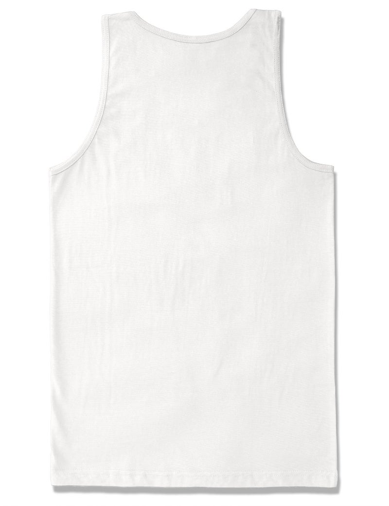 JD Apparel Men’s Sleeveless Tank Top – Everyday Casual Shirt, White, Large - Image 2