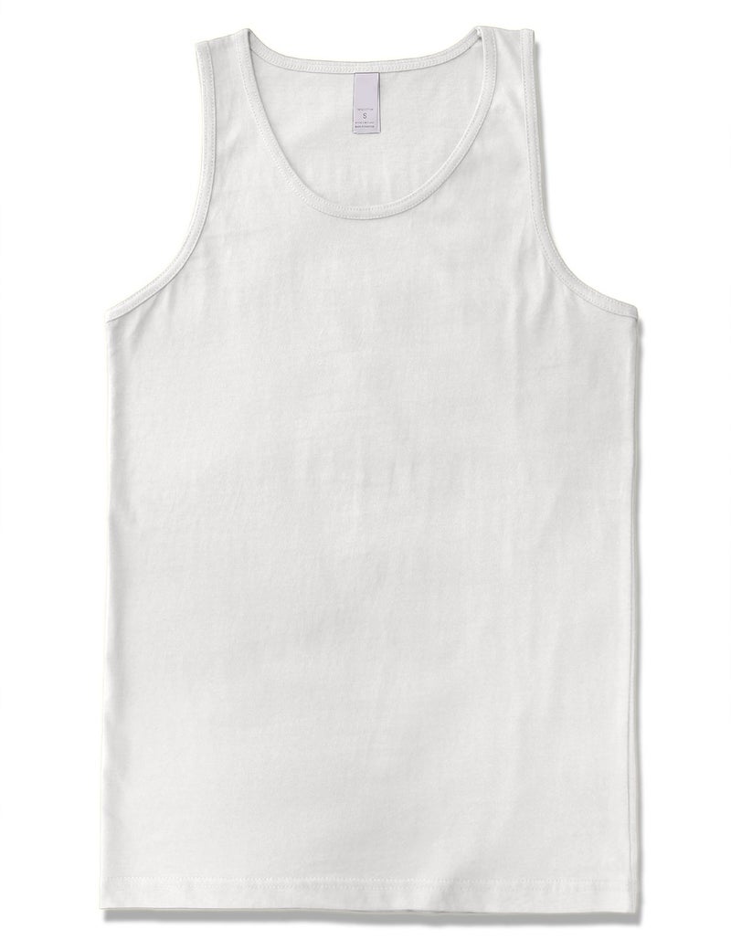 JD Apparel Men’s Sleeveless Tank Top – Everyday Casual Shirt, White, Large - Image 5