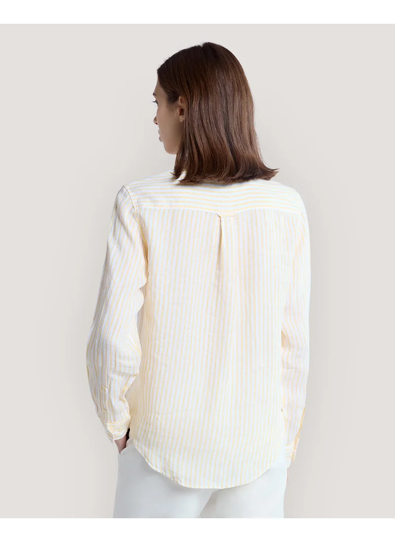 غانت Gant Regular Fit Striped Linen Shirt