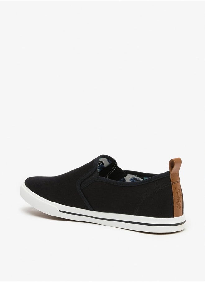 Lee Cooper Men's Textured Slip-On Sneakers with Pull Tabs  - Image 2