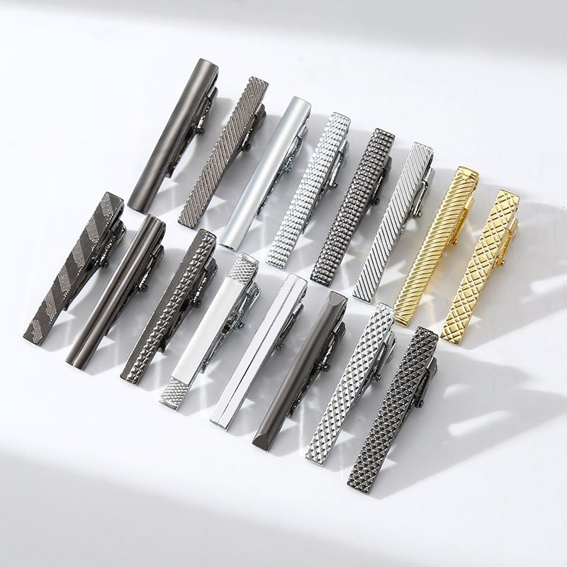 Gold Men'S 4Cm Short Fashion Tie Clip Silver Mirror Narrow Tie Special Personality Temperament Tie Clip - Image 2