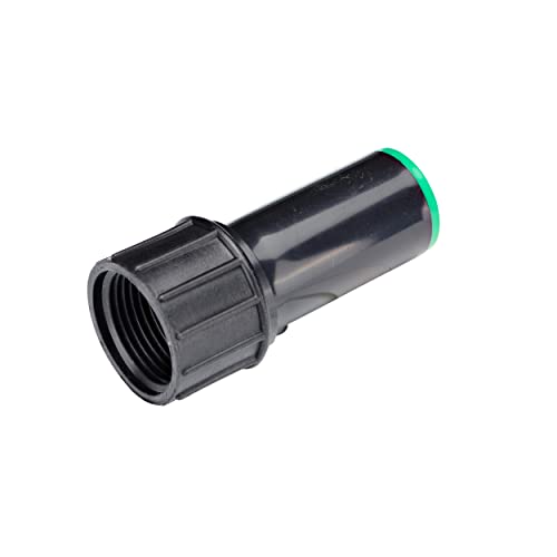 Raindrip 321G00UB Compression Swivel Adaptor with Washer, Connects 1/2 Inch Tubing or Dripline to 3/4 Inch MPT Pipe, Black - Image 1