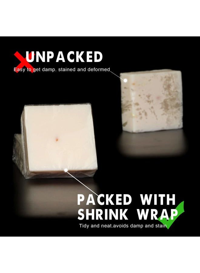 Morepack Shrink Wrap Bags,4x4 Inches 200 Pcs Clear PVC Heat Shrink Wrap for Packagaing Soap,Bath Bombs,Candles,Small Gifts and Homemade DIY Projects - Image 5