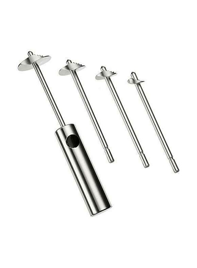 NIBEMINENT 5-Piece Stainless Steel Veggie Drill Twister Set Silver - Image 1