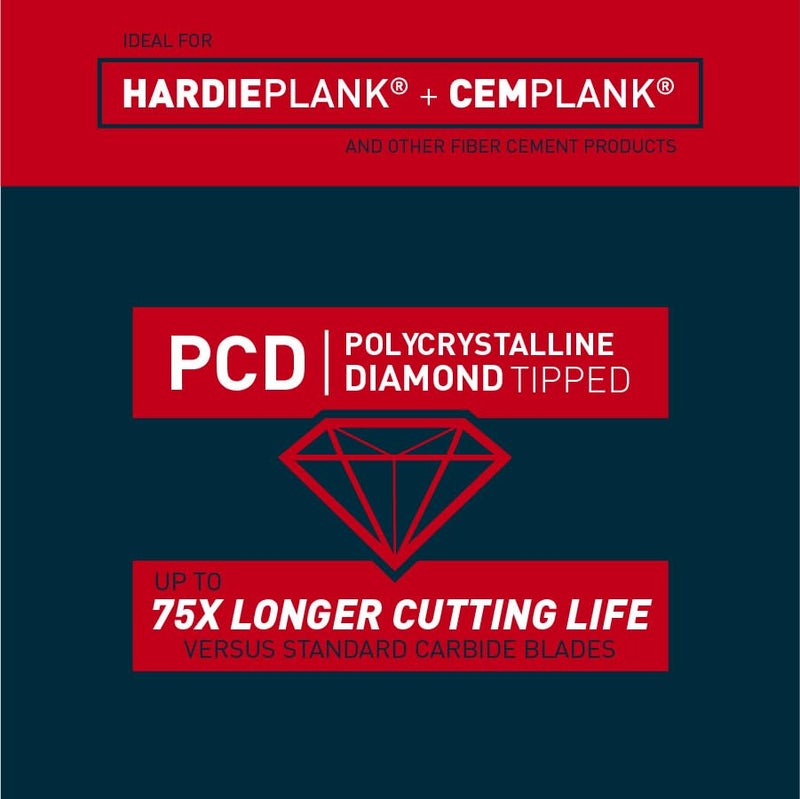 Norske Tools NCSBP284 12" 8 Tooth Polycrystalline Diamond (PCD) Hardie Fiber Cement Saw Blade - Image 3